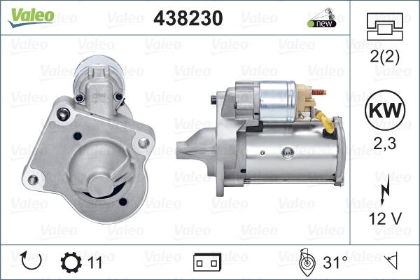 VALEO 438 230 - Démarreur droxauto.com
