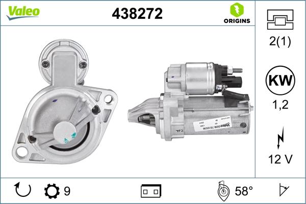 VALEO 438272 - Démarreur droxauto.com