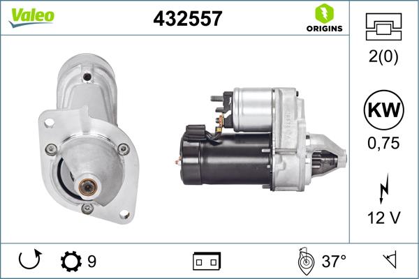 VALEO 432557 - Démarreur droxauto.com