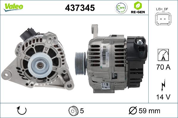 VALEO 437345 - Alternateur droxauto.com
