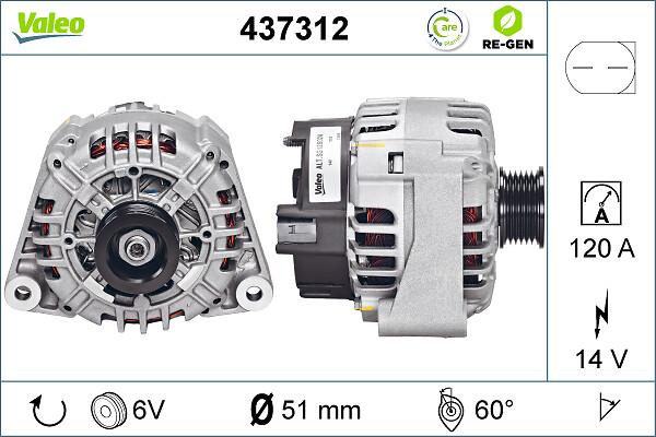 VALEO 437312 - Alternateur droxauto.com