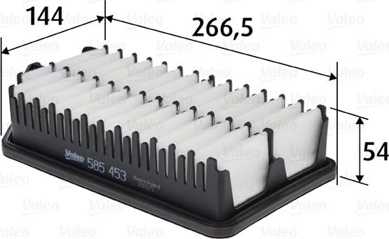 VALEO 585453 - Filtre à air droxauto.com