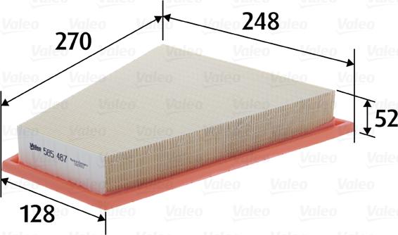 VALEO 585487 - Filtre à air droxauto.com
