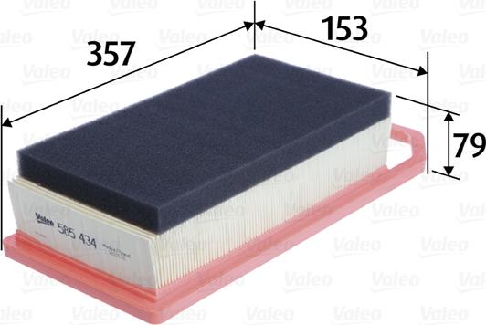 VALEO 585434 - Filtre à air droxauto.com