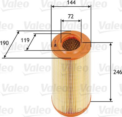 VALEO 585669 - Filtre à air droxauto.com