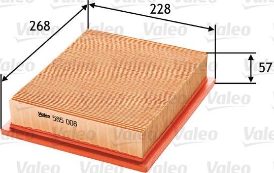 VALEO 585008 - Filtre à air droxauto.com