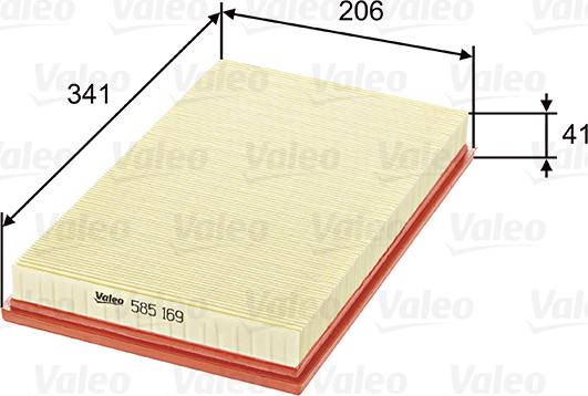 VALEO 585169 - Filtre à air droxauto.com
