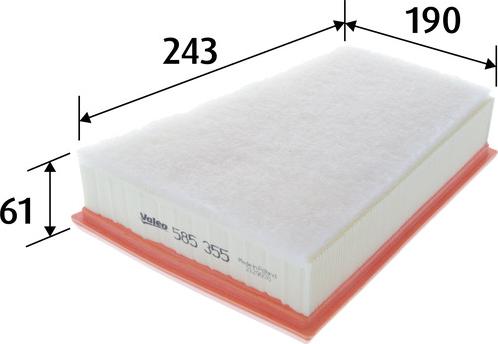 VALEO 585355 - Filtre à air droxauto.com