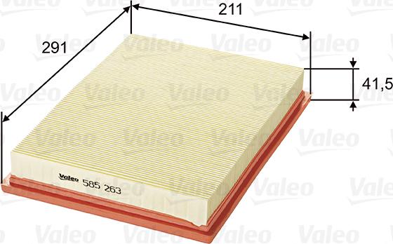 VALEO 585263 - Filtre à air droxauto.com