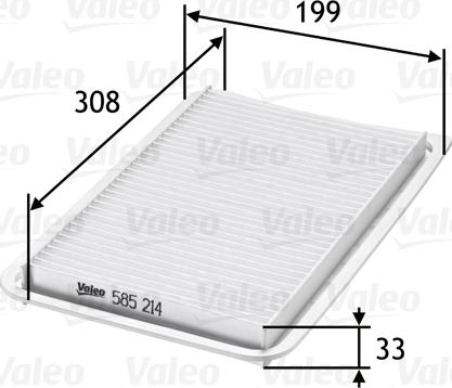 VALEO 585214 - Filtre à air droxauto.com