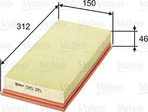 VALEO 585215 - Filtre à air droxauto.com