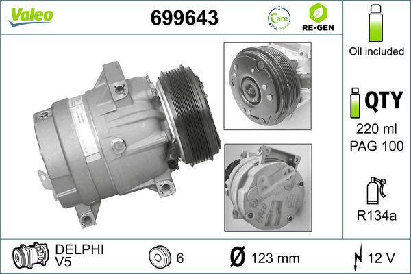 VALEO 699643 - Compresseur, climatisation droxauto.com