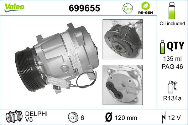 VALEO 699655 - Compresseur, climatisation droxauto.com