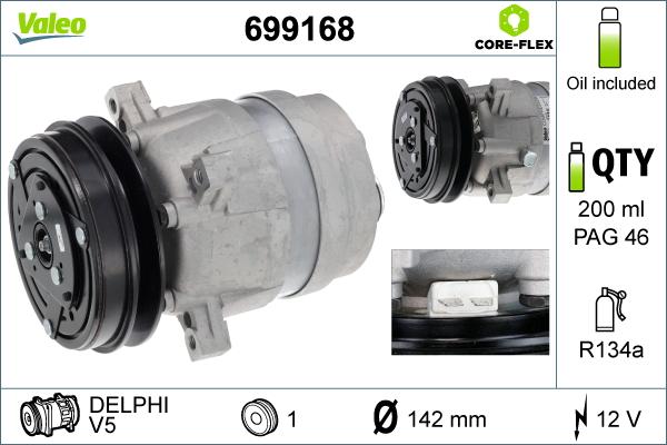 VALEO 699168 - Compresseur, climatisation droxauto.com