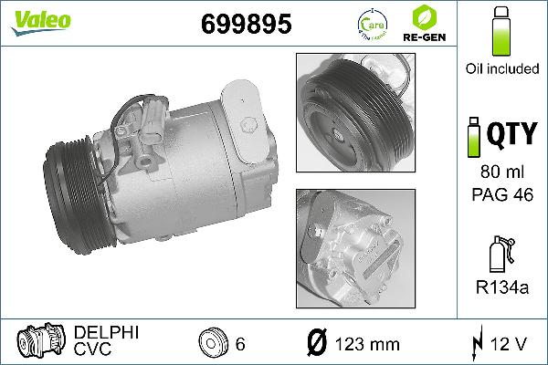 VALEO 699895 - Compresseur, climatisation droxauto.com
