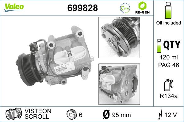 VALEO 699828 - Compresseur, climatisation droxauto.com
