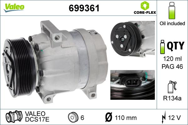 VALEO 699361 - Compresseur, climatisation droxauto.com