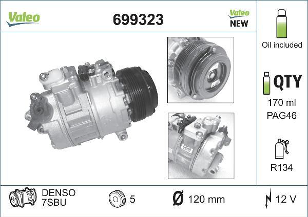 VALEO 699323 - Compresseur, climatisation droxauto.com