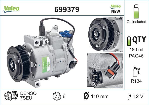 VALEO 699379 - Compresseur, climatisation droxauto.com