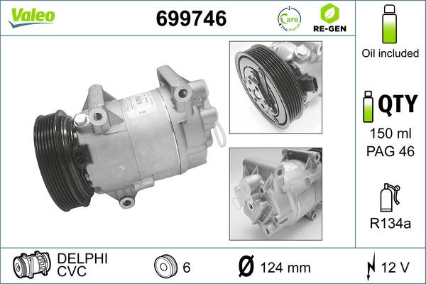 VALEO 699746 - Compresseur, climatisation droxauto.com