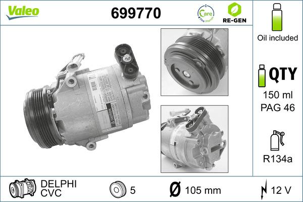 VALEO 699770 - Compresseur, climatisation droxauto.com