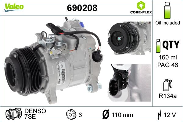VALEO 690208 - Compresseur, climatisation droxauto.com