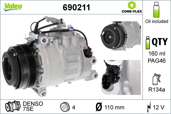 VALEO 690211 - Compresseur, climatisation droxauto.com