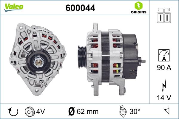 VALEO 600044 - Alternateur droxauto.com