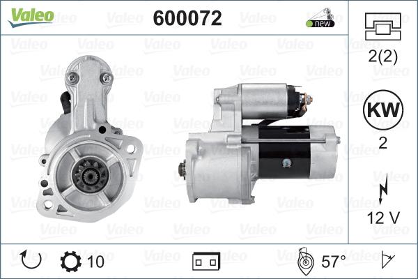 VALEO 600072 - Démarreur droxauto.com
