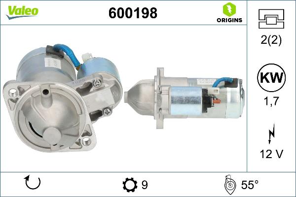 VALEO 600198 - Démarreur droxauto.com