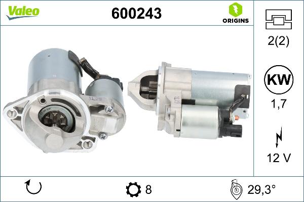 VALEO 600243 - Démarreur droxauto.com