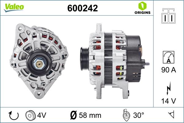 VALEO 600242 - Alternateur droxauto.com