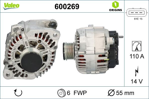 VALEO 600269 - Alternateur droxauto.com