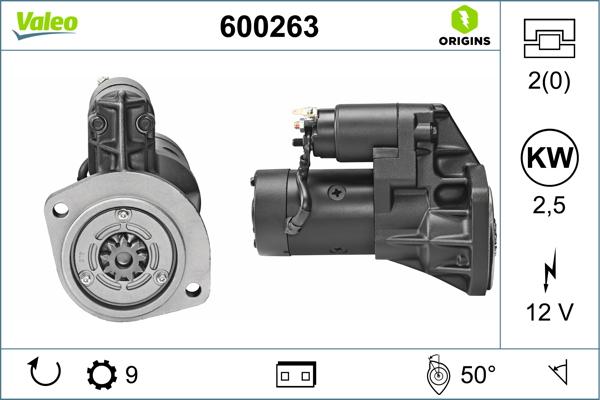 VALEO 600263 - Démarreur droxauto.com