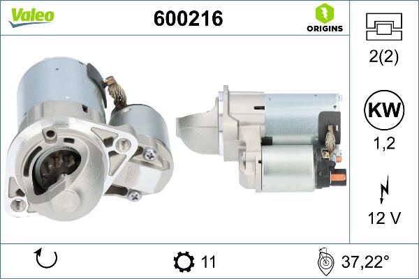 VALEO 600216 - Démarreur droxauto.com