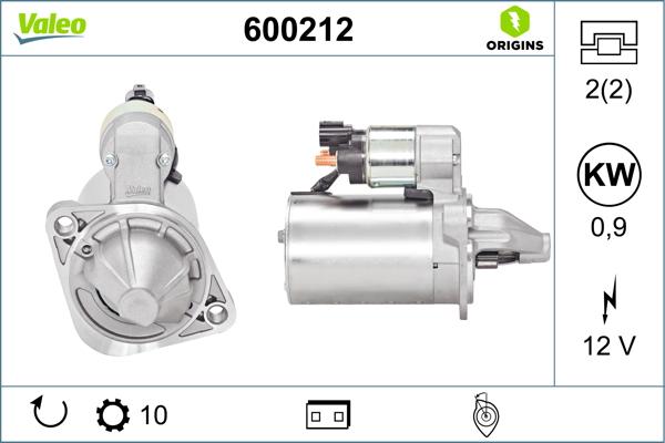 VALEO 600212 - Démarreur droxauto.com