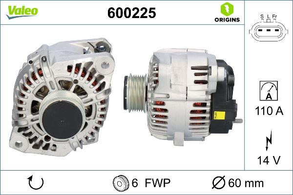 VALEO 600225 - Alternateur droxauto.com
