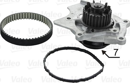 VALEO 614591 - Pompe à eau + kit de courroie de distribution droxauto.com