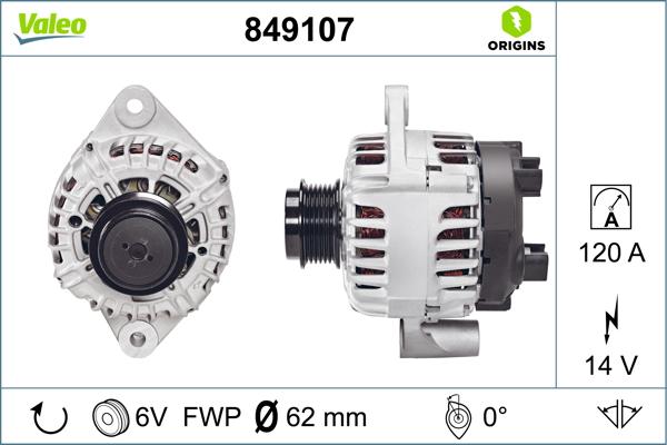 VALEO 849107 - Alternateur droxauto.com