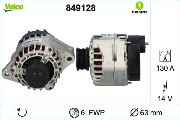 VALEO 849128 - Alternateur droxauto.com