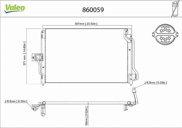 VALEO 860059 - Condensateur, climatisation droxauto.com
