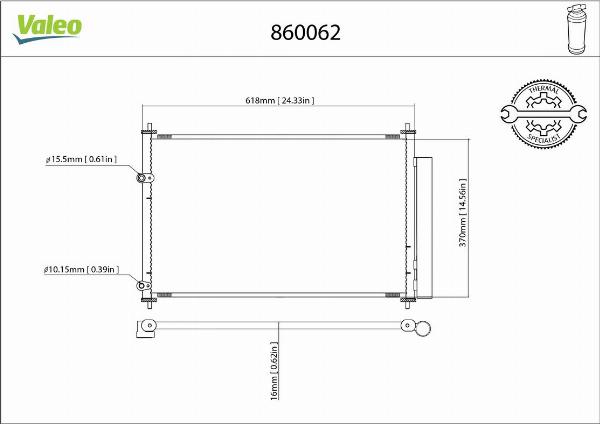 VALEO 860062 - Condensateur, climatisation droxauto.com