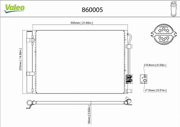 VALEO 860005 - Condensateur, climatisation droxauto.com