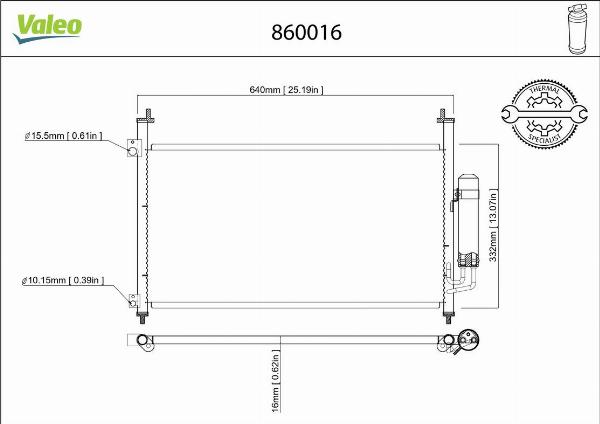 VALEO 860016 - Condensateur, climatisation droxauto.com