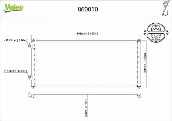 VALEO 860010 - Condensateur, climatisation droxauto.com