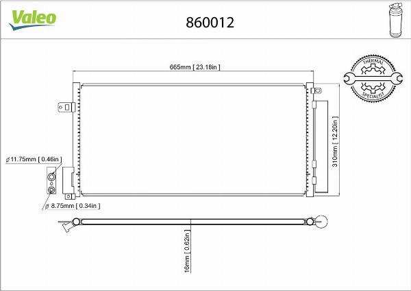 VALEO 860012 - Condensateur, climatisation droxauto.com