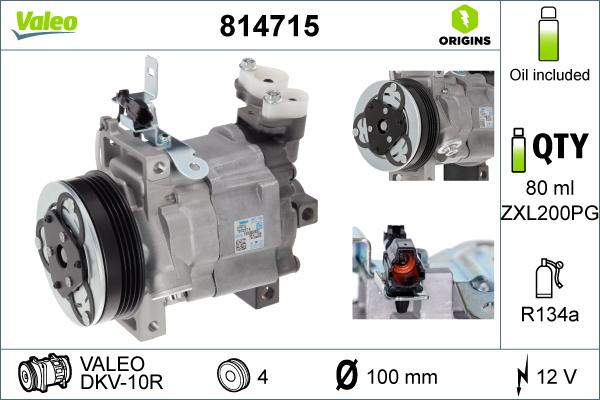 VALEO 814715 - Compresseur, climatisation droxauto.com