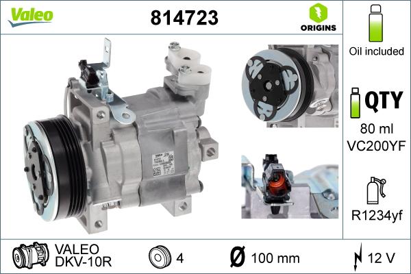 VALEO 814723 - Compresseur, climatisation droxauto.com