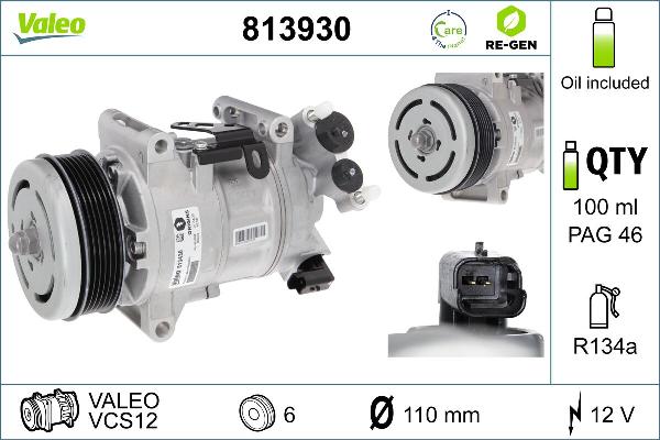 VALEO 813930 - Compresseur, climatisation droxauto.com