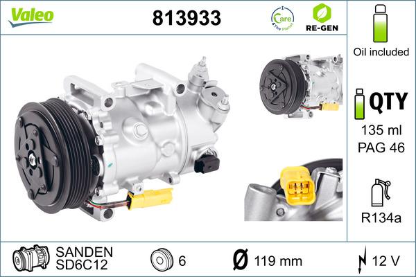 VALEO 813933 - Compresseur, climatisation droxauto.com
